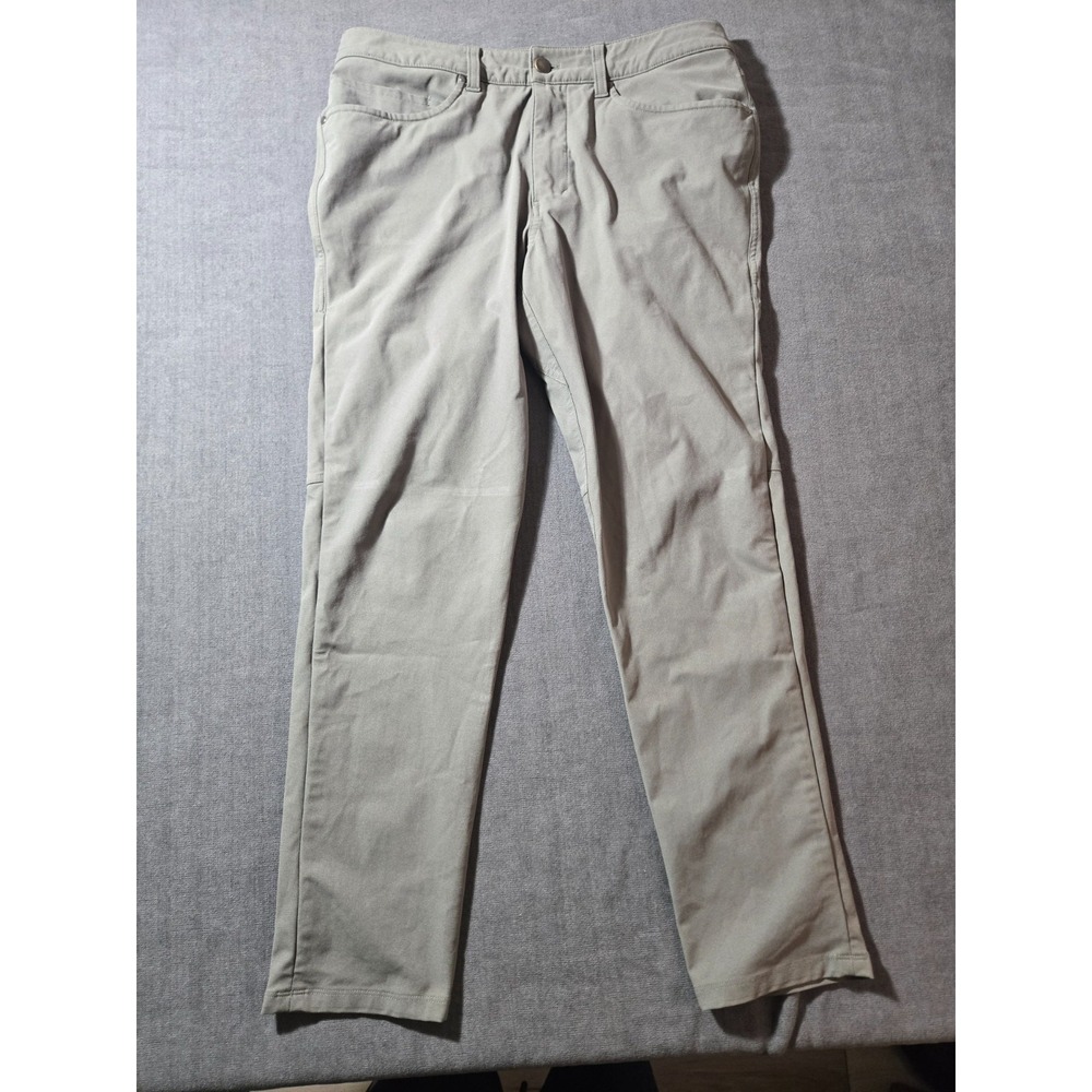 Lululemon ABC Pants Men's 30x29 Green Field 5 Pocket Stretch Straight Leg Casual